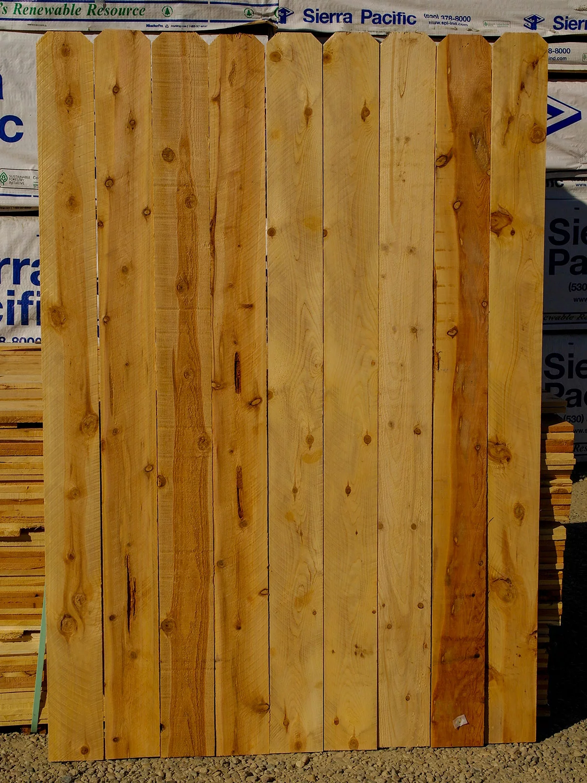 1x6x6' Cedar Rustic Fence Boards