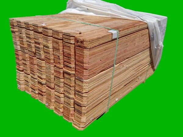 A full stack of 1x6x6' Cedar Rustic Fence Boards