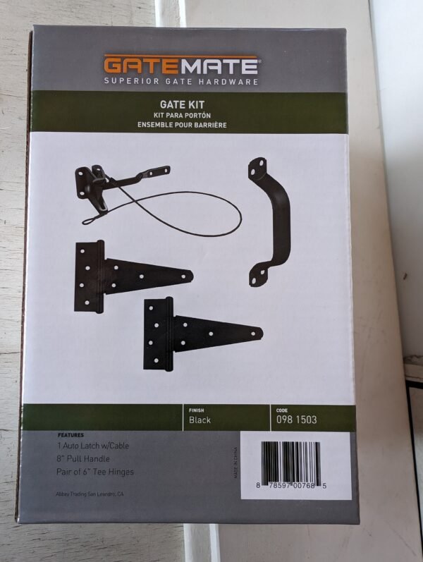 Gate Hardware kit with hinges, latch, and handle