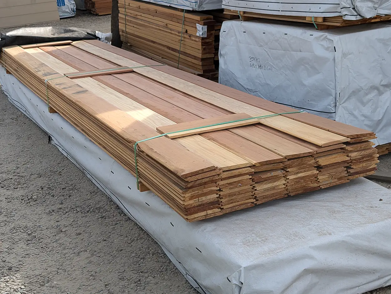 1x8 redwood merch shiplap 2nd unit