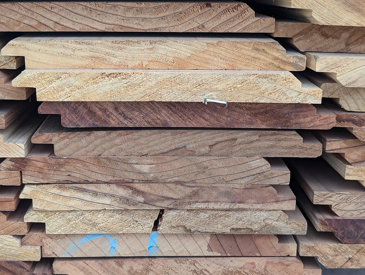 1x8 redwood merch shiplap profile