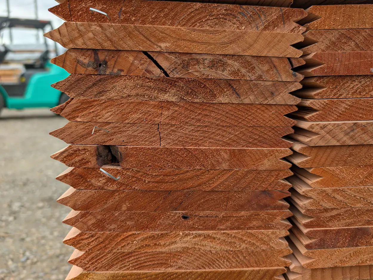 1x8x8 redwood heart merch ridge and valley profile